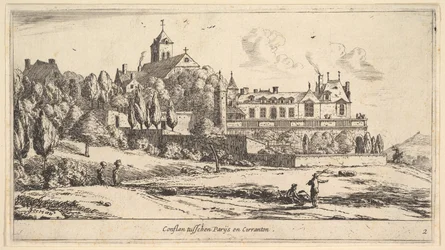 Widok Conflans, XVII wiek.