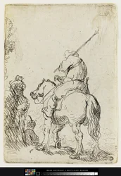 Żołnierz w turbanie na koniu, ok. 1632 (akwaforta)