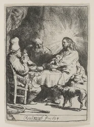 Chrystus w Emaus: mniejszy talerz