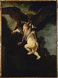 Ganimedes w szponach orła (olej na płótnie)