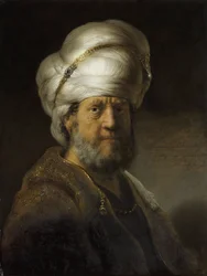 Mężczyzna w orientalnym stroju