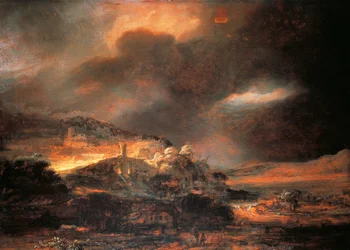 Burzowy krajobraz, ok. 1637/38 (olej na desce)