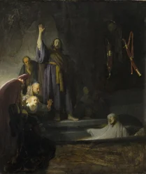 Wskrzeszenie Łazarza, ok. 1630-2 (olej na drewnie)