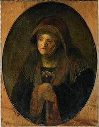 Matka artysty jako prorokini Hannah (olej na drewnie dębowym)
