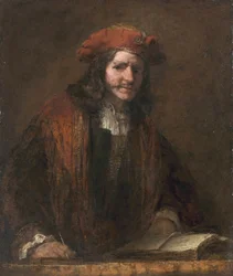 Mężczyzna w czerwonym kapeluszu (The Man with the Red Cap), ok. 1660 (olej na płótnie)