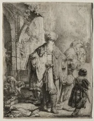 Abraham wyrzucający Hagar i Ismaela, 1637.