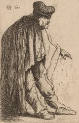 Żebrak z wyciągniętą lewą ręką, 1631.