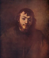 Popiersie brodatego młodzieńca z jarmułką, 1663