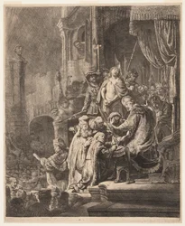 Chrystus przed Piłatem: duży talerz