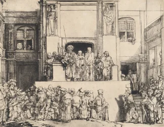 Chrystus przedstawiony ludowi: płyta podłużna, 1655.