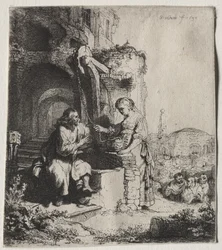 Chrystus i Niewiasta Samarii wśród ruin