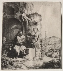 Chrystus i kobieta z Samarii wśród ruin, 1634.