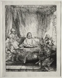 Chrystus w Emaus: większy obraz