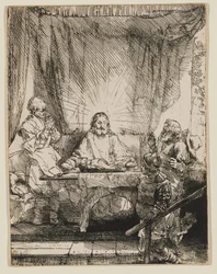 Chrystus w Emaus: większy obraz