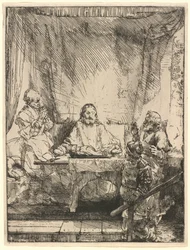Chrystus w Emaus: większy obraz
