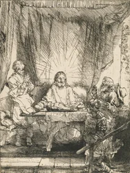 Chrystus w Emaus: Większa Płyta, 1654.