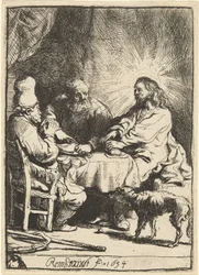 Chrystus w Emaus: mniejszy talerz