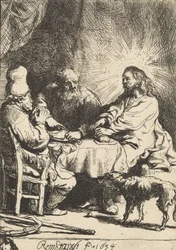 Chrystus w Emaus: Mniejsza Płyta, 1634.