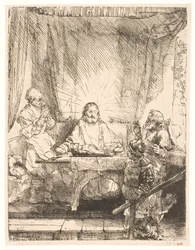 Chrystus w Emaus: większy obraz