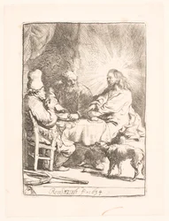 Chrystus w Emaus: mniejszy talerz