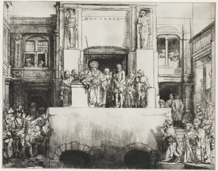 Chrystus przedstawiony ludziom: podłużny talerz