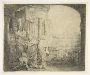 Piotr i Jan uzdrawiają kalekę przy bramie świątyni, 1659.