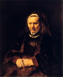 Portret starej kobiety, XVII w.