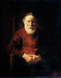 Portret starca w czerwieni, 1652-1654.