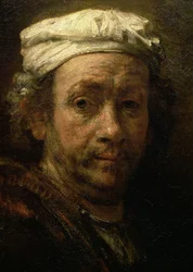 Portret artysty przy sztalugach, detal twarzy, 1660 (detal z 91054)