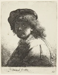 Rembrandt w czapce i szaliku