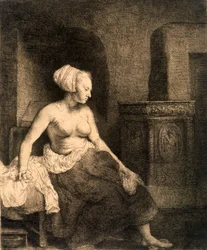 Siedzący akt kobiecy, 1658