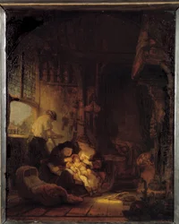 Obraz Świętej Rodziny autorstwa Harmenszoon van Rijn dit Rembrandt (1606-1669)