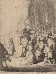 Ofiarowanie w świątyni z aniołem: mały talerz, 1630.