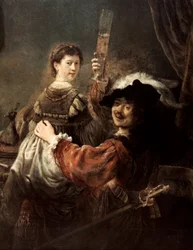 Syn marnotrawny w karczmie, Rembrandt i Saskia, ok. 1635