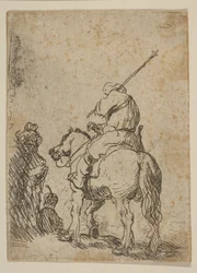 Żołnierz w turbanie na koniu, ca. 1629.
