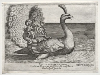 Walka morska reprezentowana na rzece Arno we Florencji, w związku z małżeństwem księcia Toskanii Cosimo di Medici i Marii Maddaleny z Austrii, w 1608 r.: Evrito Echione E Etalide