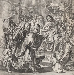 Kambyzes karzący niesprawiedliwego sędziego Sisamnesa, ok. 1630-80., ca. 1630-80.