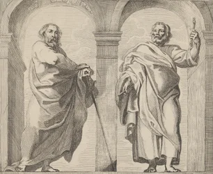Święci Piotr i Paweł w przedsionku, ca. 1630-80., ca. 1630-80.