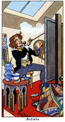 Artysta malujący w swojej pracowni, 1936