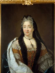 Portret Anne Marie de La Tremoille, księżnej Ursinów (1642-1722) Obraz przypisywany Rene Antoine Houasse (1645-1710)