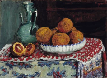 Martwa natura przy dzbanie Obraz Rene Seyssauda (1867-1952) 1909 Obowiązkowa wzmianka: Kolekcja fondation Pozdrawiam de Provence, Marsylia