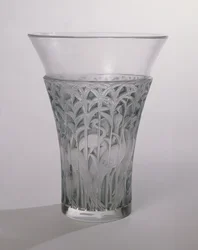 Wazon Ibis, 1934 (szkło matowe i niebieskie)
