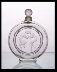 Le Baiser du Faune, przezroczysty szklany flakon zapachowy do Molinard od Lalique