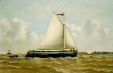 Statek Humber "Harry", koniec XIX - początek XX wieku (obraz olejny)