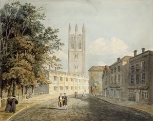 Magdalen College i wschodni koniec High Street, Oxford, 1795