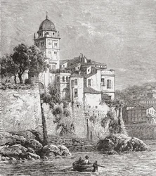 Arsenał w Genui, północne Włochy pod koniec XIX wieku. Z włoskich obrazów ks. Samuela Manninga, opublikowanych ok. 1890 r.
