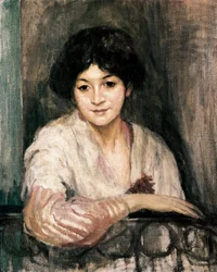 Postać. Obraz Ricard Canals i Llambi (1876-1931), olej na płótnie, impresjonizm