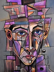 Abstrakcyjny portret geometryczny