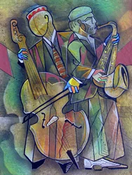 Pełen energii duet jazzowy