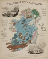 Mapa geologiczna Irlandii, ok. 1850 r.